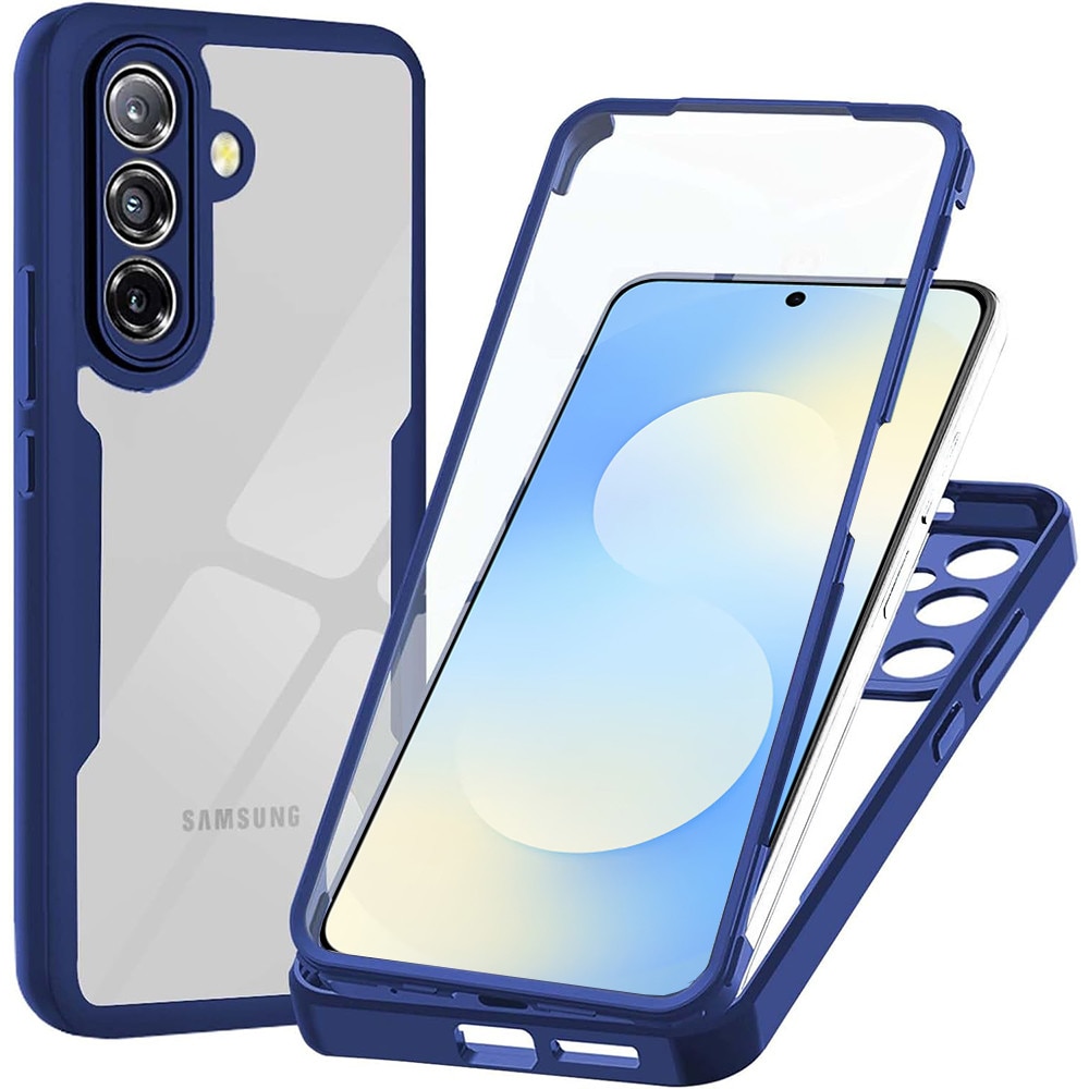 Husa pentru Samsung Galaxy A57 5G DaDen® ColorVerse 360, Antisoc, Protectie completa spate-ecran, Albastru