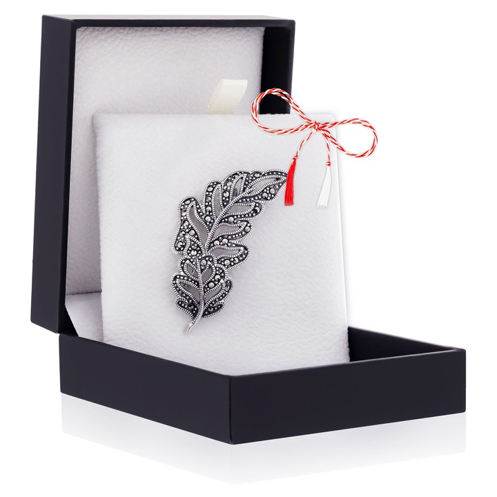 Brosa Argint 925 Frunzulite - Marcasite