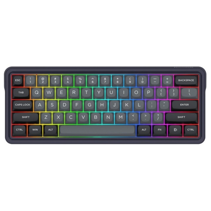 Tastatura Redragon Draconic V2, iluminare RGB, Wired, Wireless 2.4Ghz, Bluetooth Negru