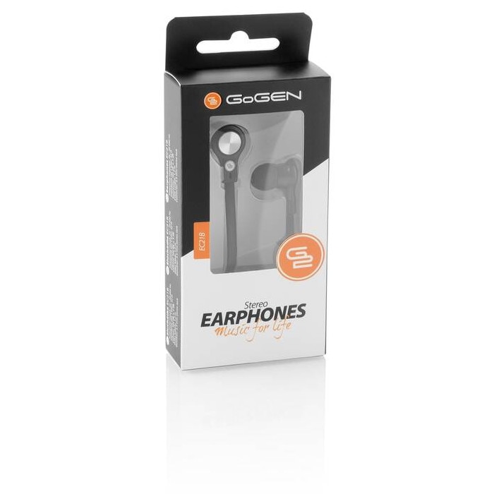 Casti cu fir In-Ear GoGEN EC 21B, Jack 3.5 mm, Sunet Stereo, Cablu 1.2 m, Negru
