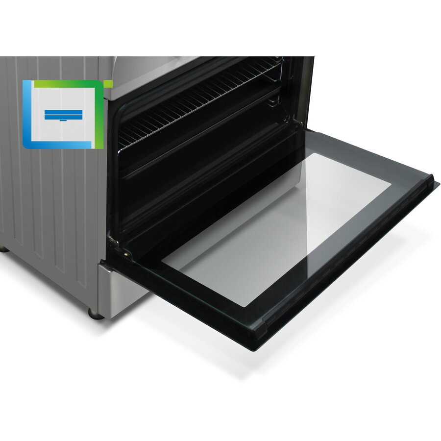 Aragaz semi-profesional Nobeltek NLT SP6903IX/FG1, plita gaz cu 5 ochiuri (arzator mare triplu), cuptor gaz (102l), aprindere electrica, grill, rotisor, echipat cu diuze GN, diuze GPL de schimb, 60 x 90cm, inox