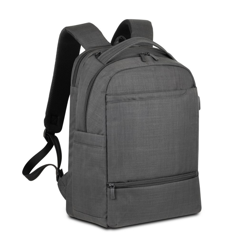 Rucsac laptop Rivacase 8363, 15.6", sistem Carry-on, negru, compartimente multiple