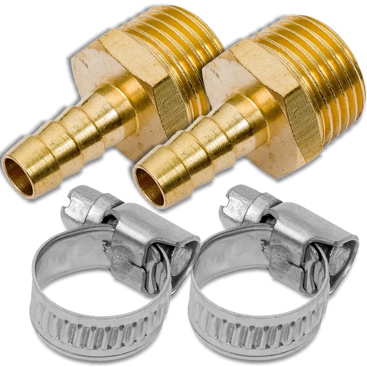 Racord pneumatic 1/2", 2 bucati, 8mm, Rockforce