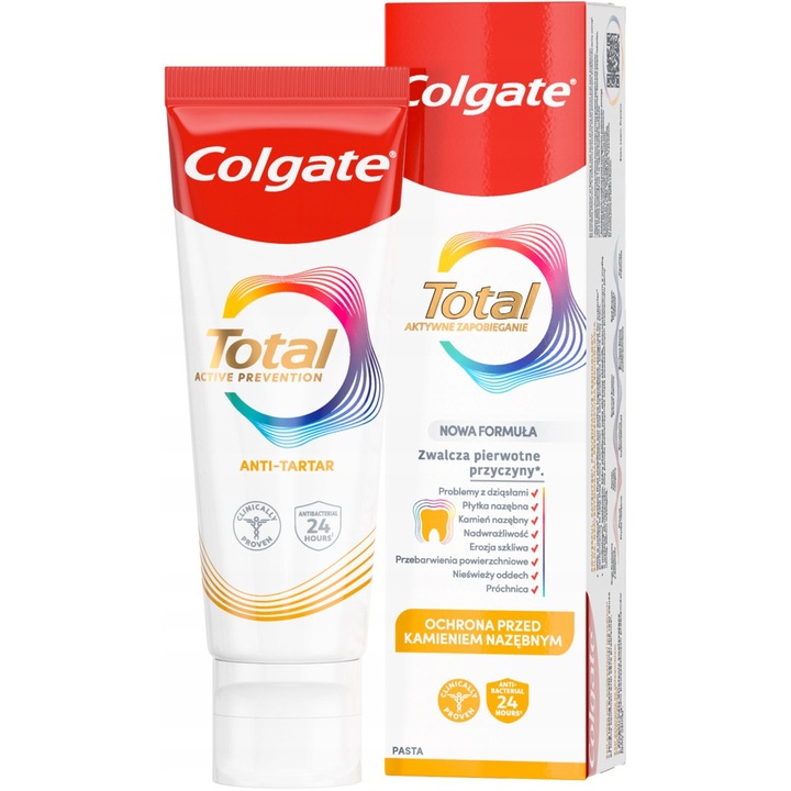 Colgate Total Anti-Tartar fogkrém 75 ml, fogkő elleni védelem, menta