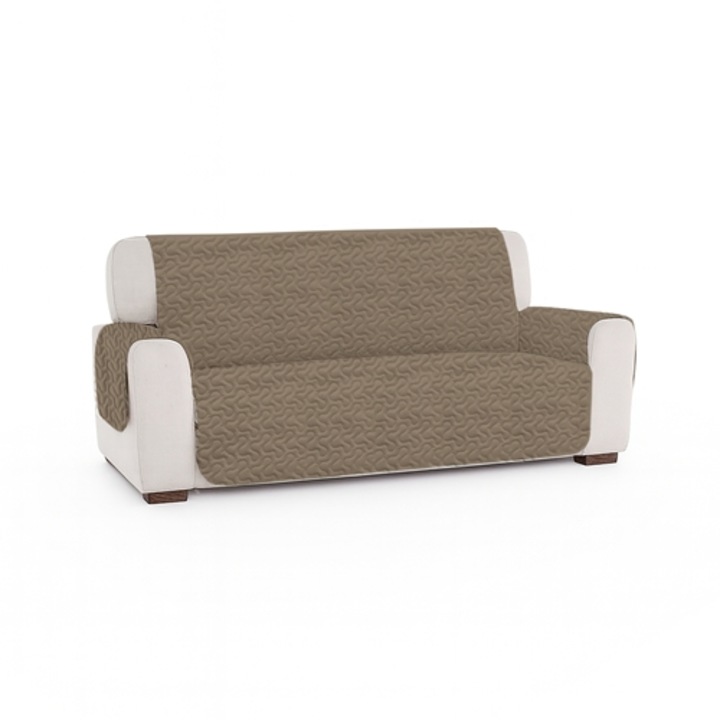 Husa canapea 3 locuri, matlasata, 298x177x54cm, beige gray