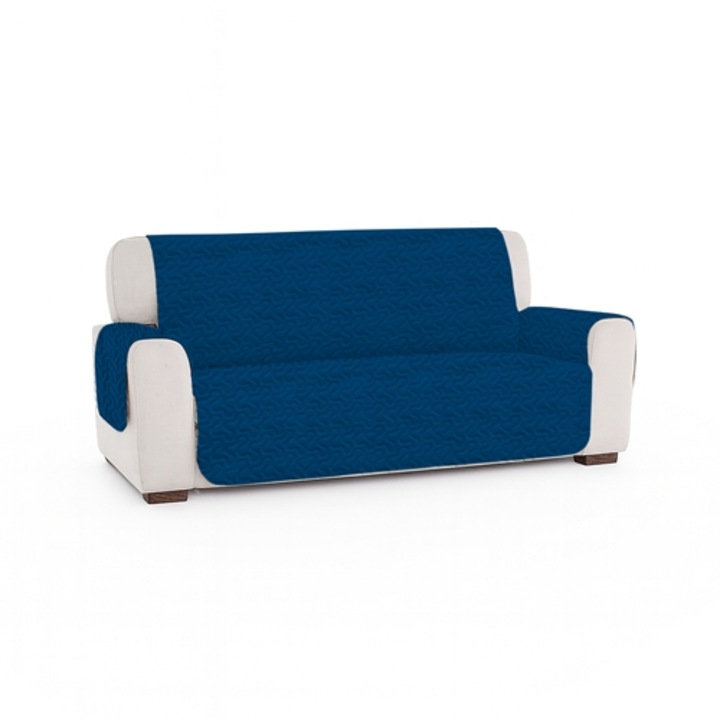 Husa canapea 3 locuri, matlasata, 298x177x54cm, royal blue