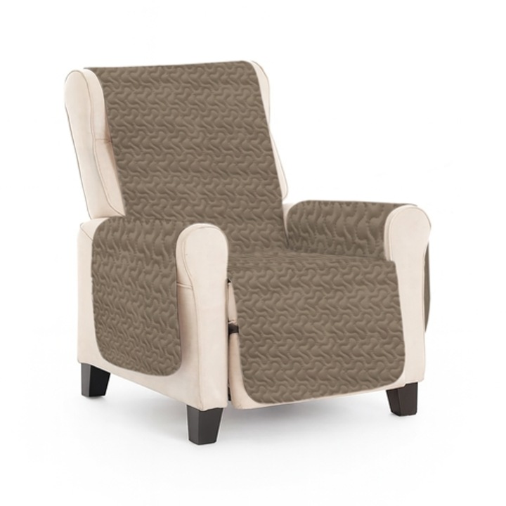 Husa fotoliu, matlasata, 177x60cm, beige gray