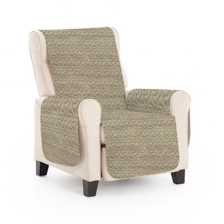 Husa fotoliu, matlasata, 177x60cm, pale cream