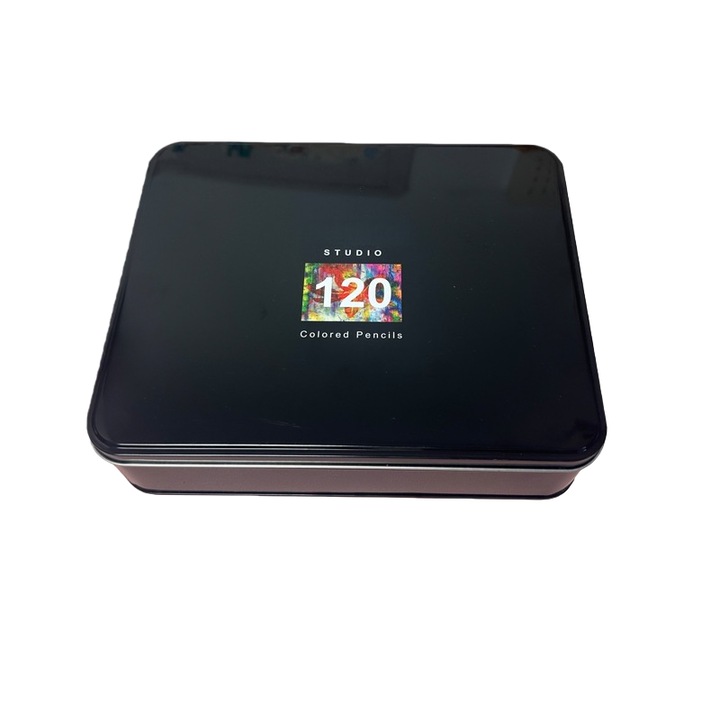 Creioane colorate, 120 de culori, mina ingrosata de 3 mm, scriere neteda, prindere confortabila, potrivite pentru desen artistic, portabile