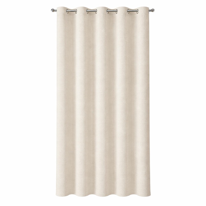 Перде, Полиестер, С халки, 140x260, Екрю