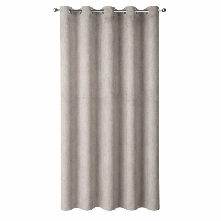 Перде, Полиестер, Декоративно, 140x260, Кафяв