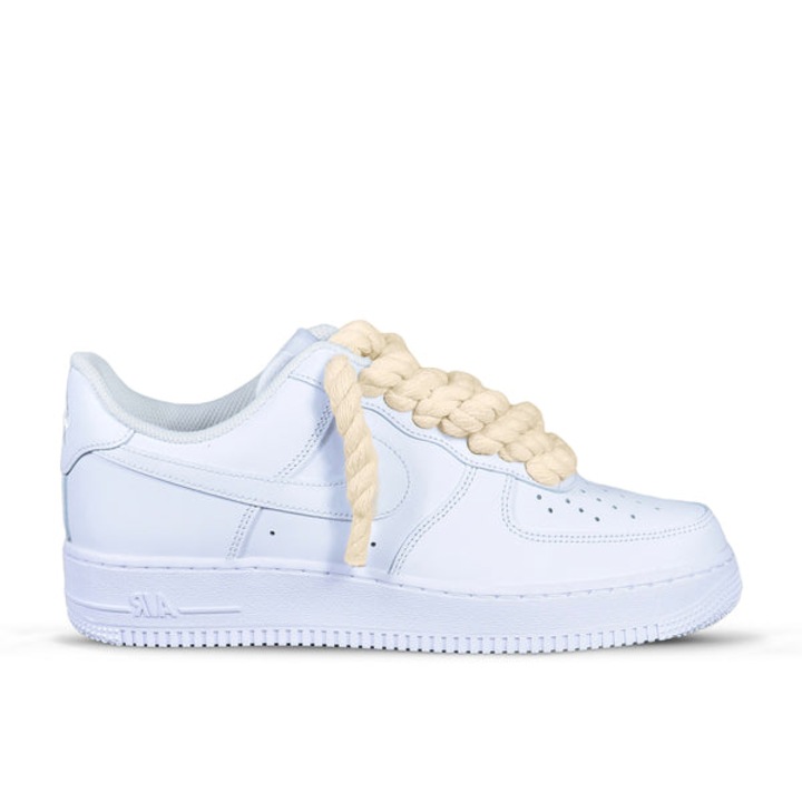 Pantofi sport Nike Air Force 1 Low cu sireturi groase, Alb/Bej/Crem