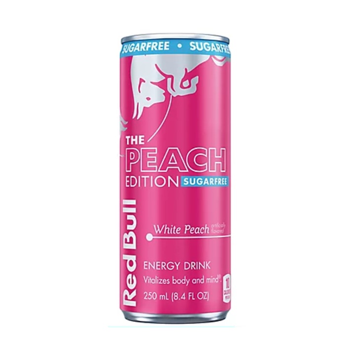 Red Bull White Peach Sugarfree 0.25 l, Bautura Energizanta Fara Zahar