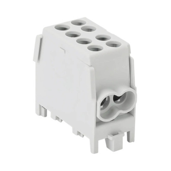 Bloc distribuitor Elvon monofazat 100A gri in:1x25 /out:1x25/2x16 mm2