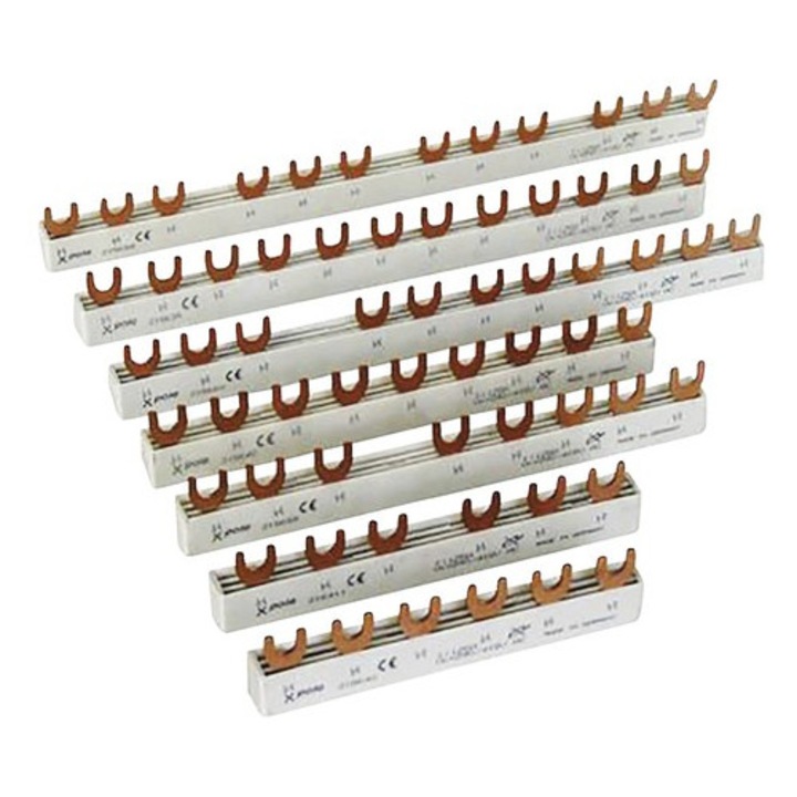 Bara busbar tip furca Eaton 2P 63A 12x, pentru tablouri eletrice