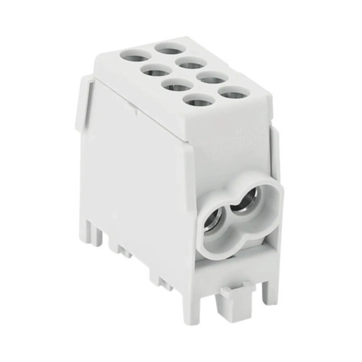Bloc distribuitor Elvon monofazat 100A gri