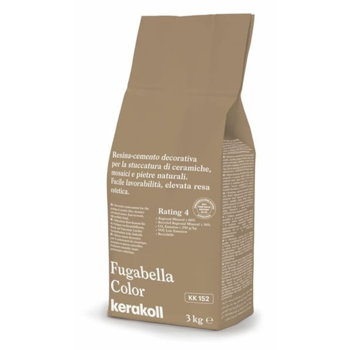 Chit de rosturi Kerakoll Fugabella Color, KK152, 3kg, hidrofug, antibacterian