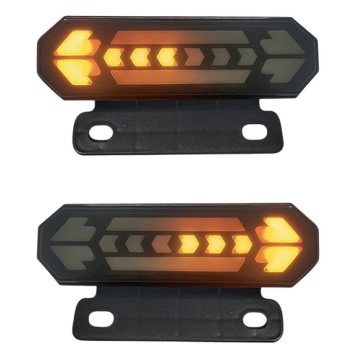 Lampă LED ART cu poziție și semnalizare dinamică, galbenă, 135x40mm, 12-24V