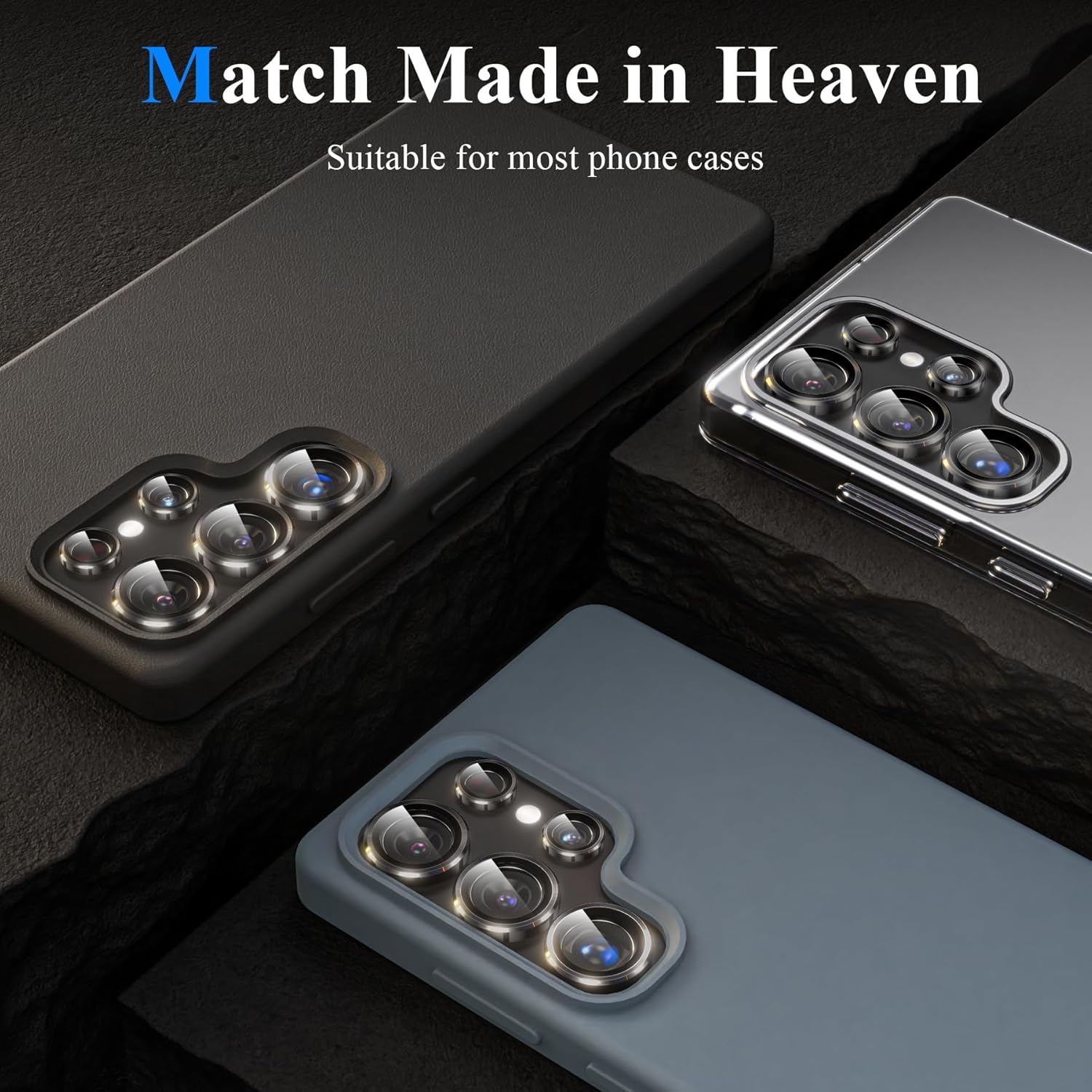 Protector lentila camera pentru Samsung Galaxy S26 Ultra, metal, sticla temperata, transparent, set