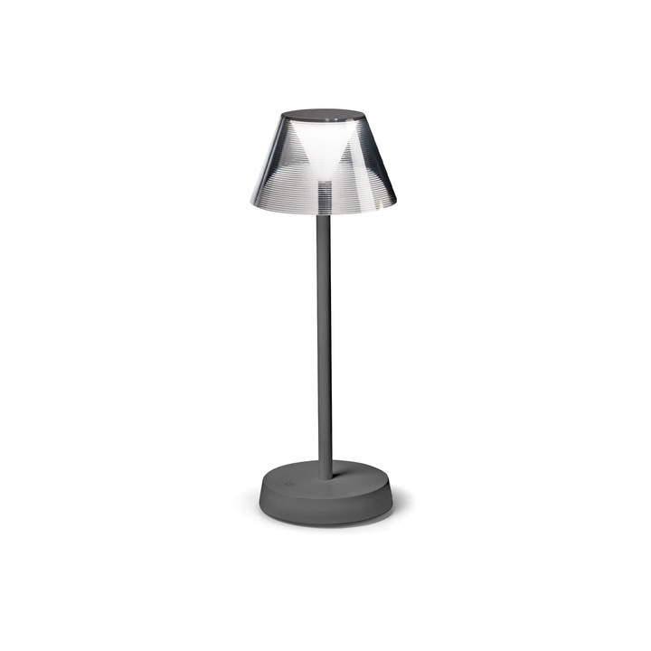 Veioză Ideal Lux, model LOLITA, terminat alb/gri/negru/cafea, dimensiuni 125x345mm, LED 1, 8W, bază din plastic