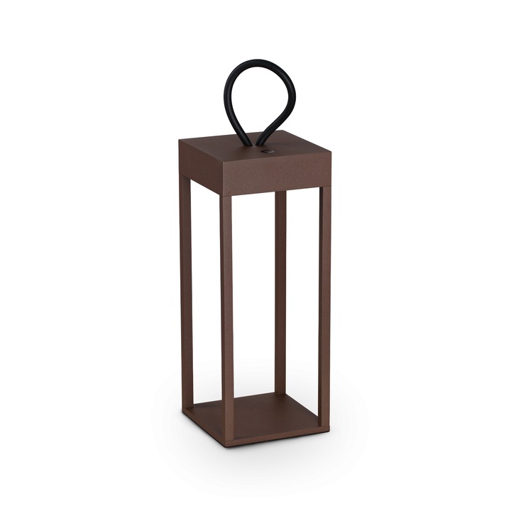 Veioză Ideal Lux, alb-cafea, baterie reîncărcabilă, 120x300x120mm