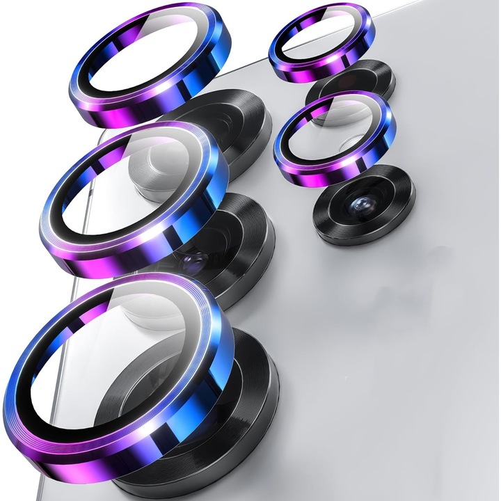 Протектор за обектив на камера за Samsung Galaxy S26 Ultra, метал, закалено стъкло, прозрачен, комплект