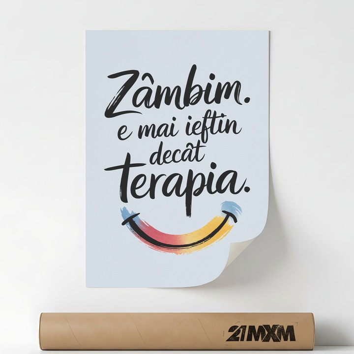 Poster 'Zambim' Pe Panza Mata – Design Minimalist, 30 x 40 cm, Fara Rama