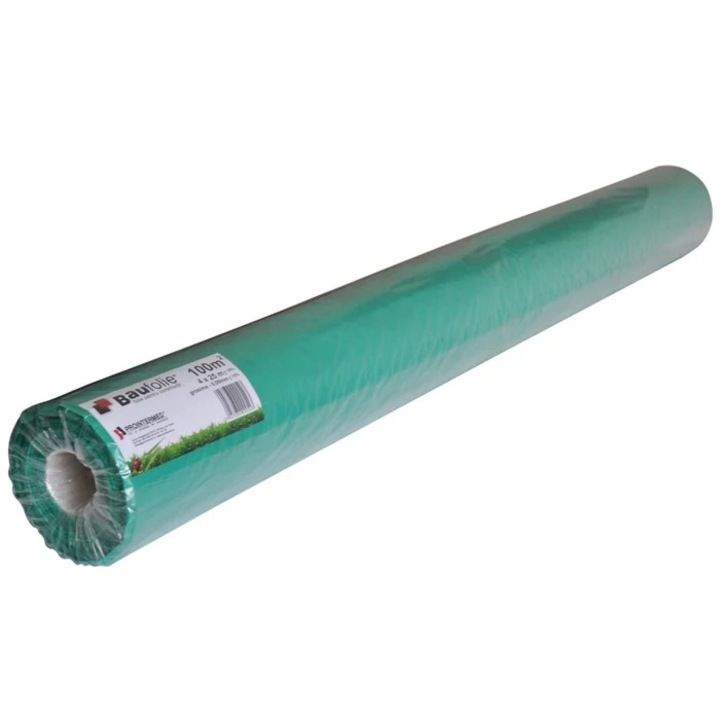 Folie polietilena pentru constructii Baufolie, color, 25 x 4 m, grosime 0.09 mm
