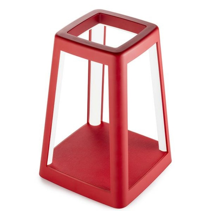 Lampa LED 2в1 Lexon Orbe Lantern с безжично зарядно устройство, 9-цветна светлина, 5000mAh, 8ч автономност, IPX4, USB-C, Тъмночервен