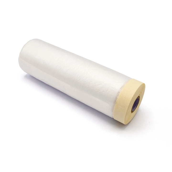 Folie protectie mobilier, cu banda adeziva, Lumytools LT 07748, 180 cm x 20 m