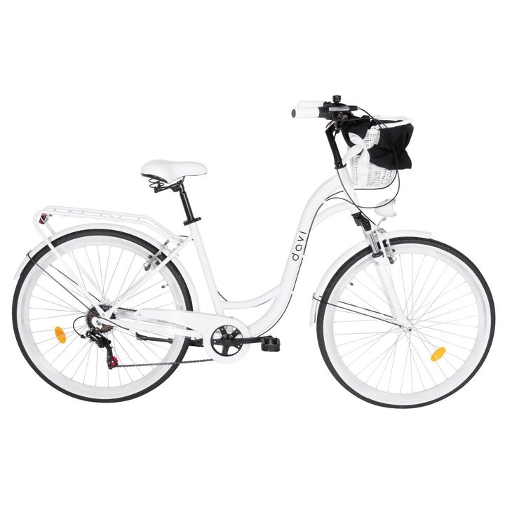 Дамски велосипед Davi Maria Алуминиев, 28″, 160-185 см, 7 скорости, Бял