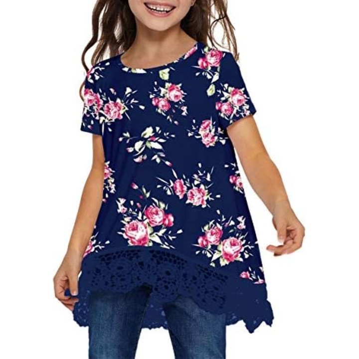 Lány tunika póló, Cimoo, többszínű, mérete 128x170cm