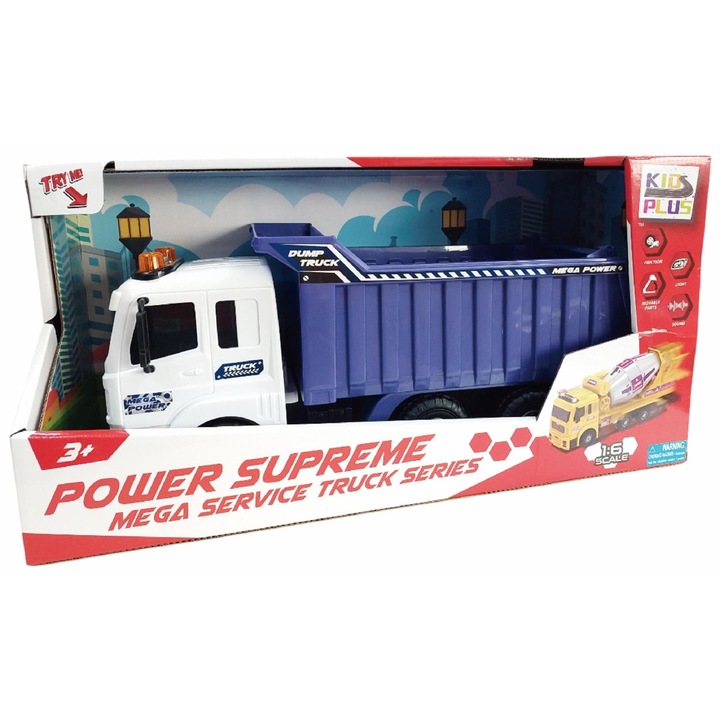 Gyermekjármű fényekkel, hangokkal és súrlódással, kék, 1/6