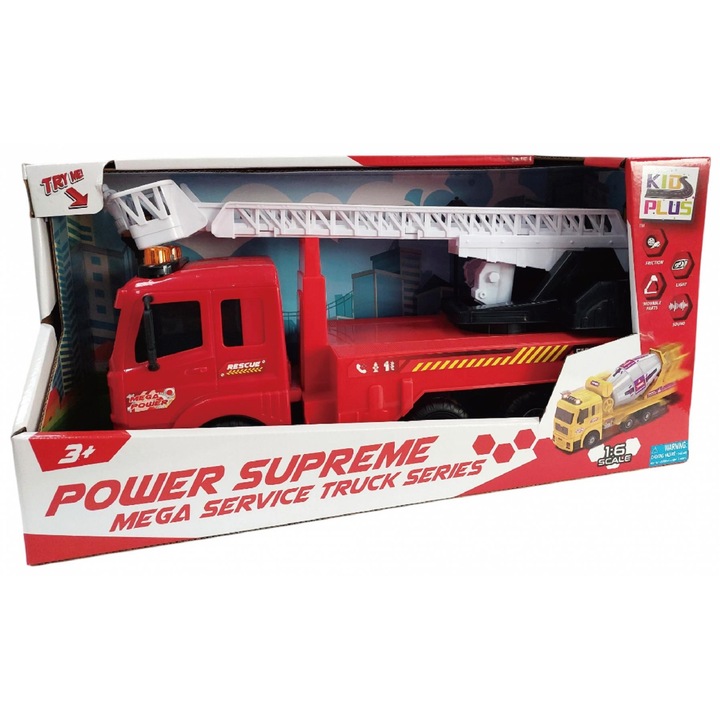 Gyermekjármű fényekkel, hangokkal és súrlódással, piros, 1/6