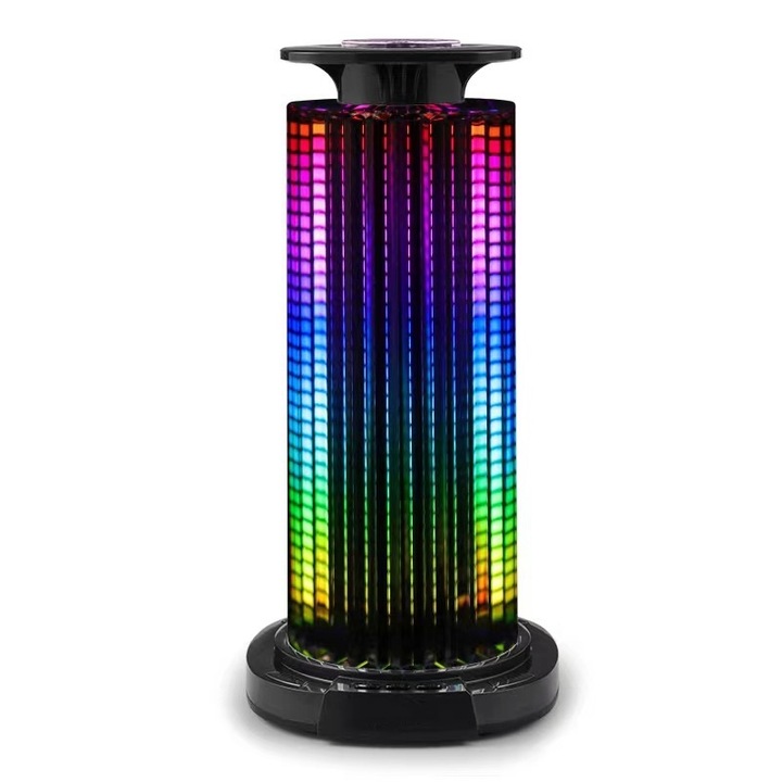 Lampa de veghe, ORBER, iluminare RGB, 4W, negru, 11, 5x24cm