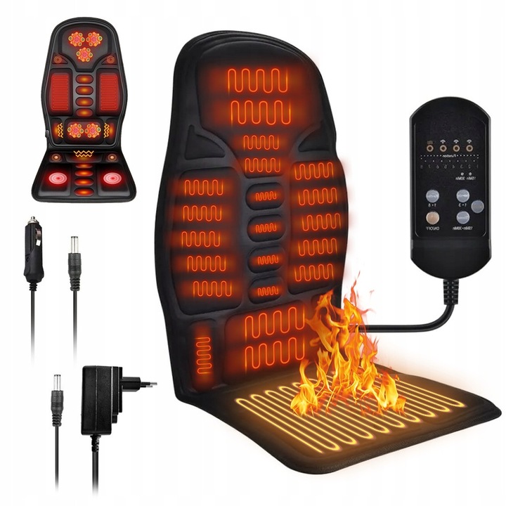 Perna de masaj cu 8 moduri, 3 intensitati, functie de incalzire, respirabila, pentru masina, casa, birou