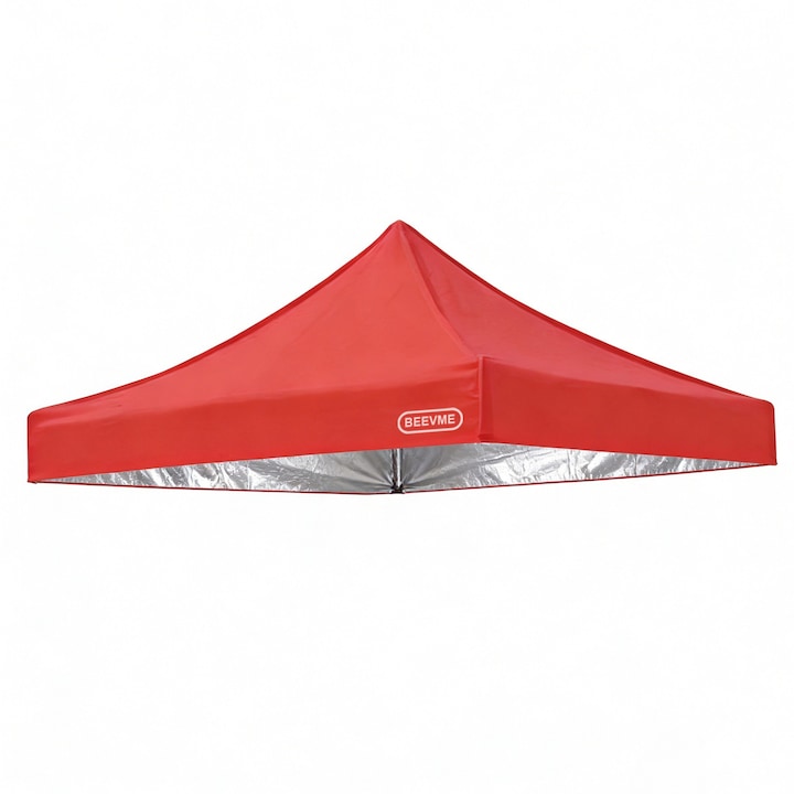 Coperta pentru cort, acoperis de umbra: protectie impotriva soarelui, UV si apa, material Oxford 420D, ideal pentru evenimente, camping, activitati in aer liber, 3*3m, Rosu