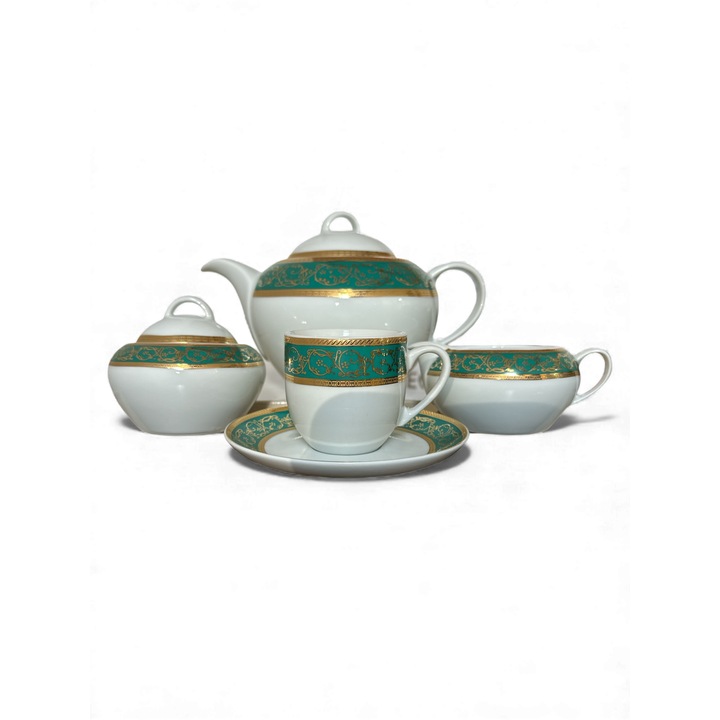 Serviciu cafea 15 piese, Thun, Capricio Verde