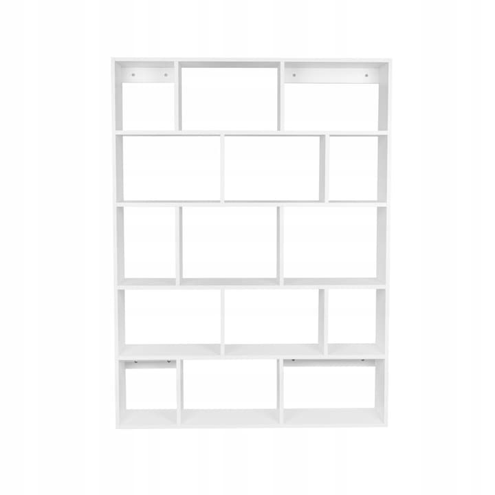 Raft suspendat regalat, INTEGRI, FTS 4, Alb, 105x141x18 cm, linii curate si simetrice, biblioteca ideala pentru birou sau living, durabilitate garantata si intretinere usoara