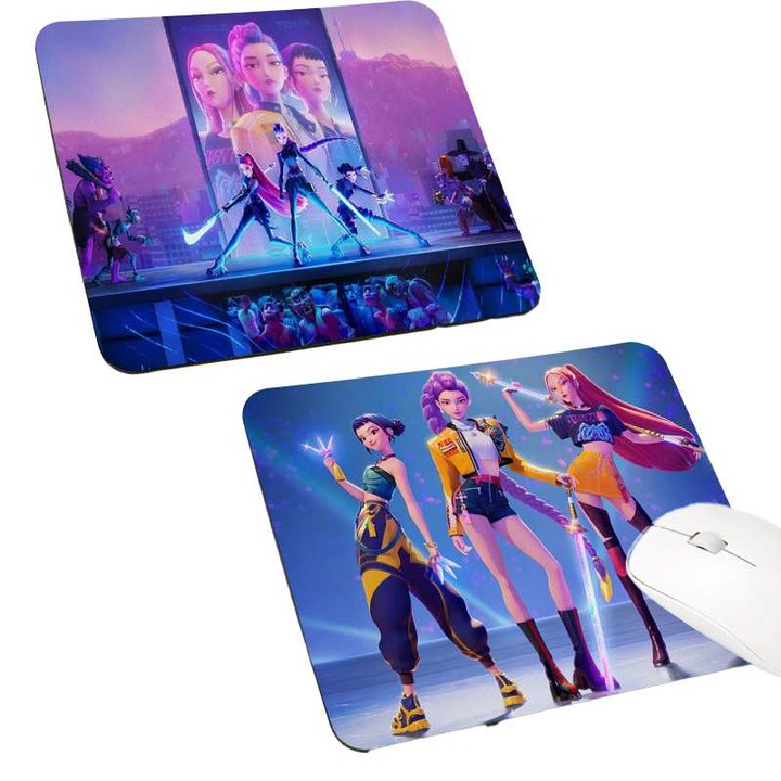 Подложка за мишка и клавиатура, Zimilo, дизайн „Ловец на вещици“, противоплъзгаща, 20 x 24 x 0,2 см, подходяща за компютърни бюра, очарователен стил