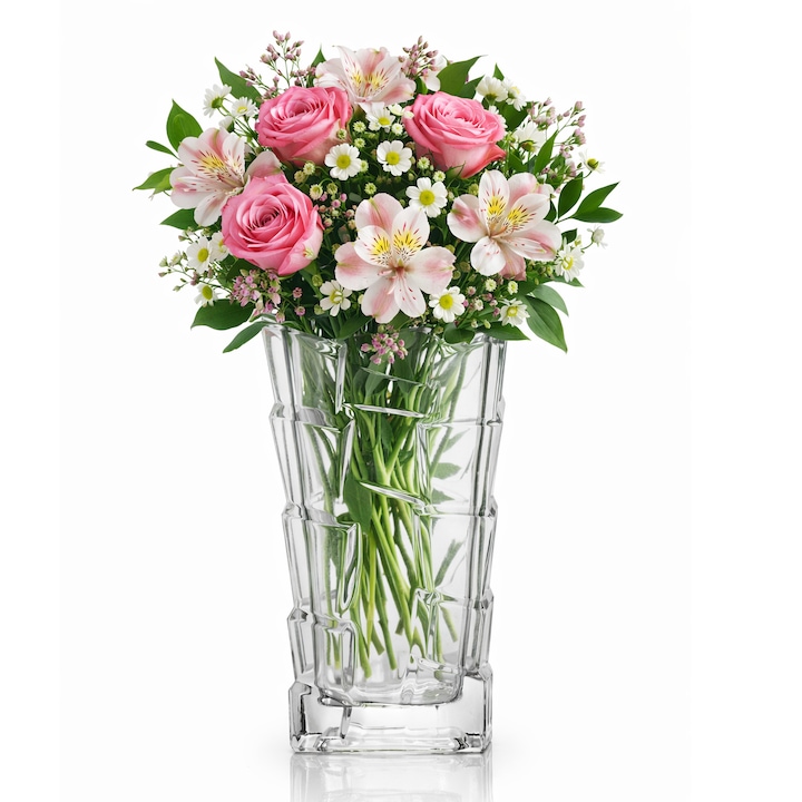 Vaza decorativa, stil modern elegant, pentru flori, 28cm x 12cm