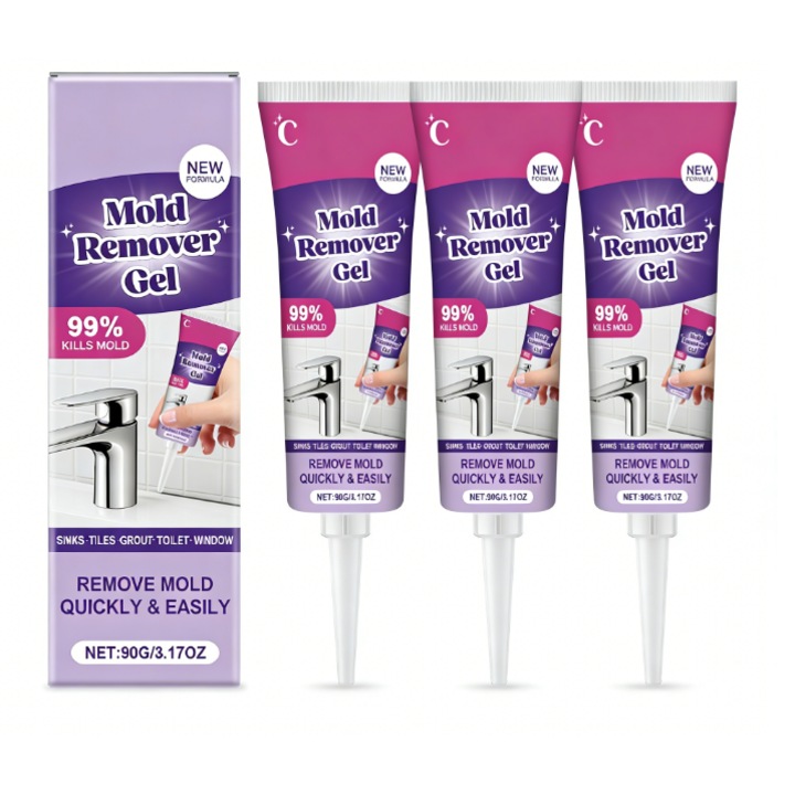 Gel de curatare, 3 bucati, penetreaza toate suprafetele, ideal pentru rosturi de gresie in baie si bucatarie