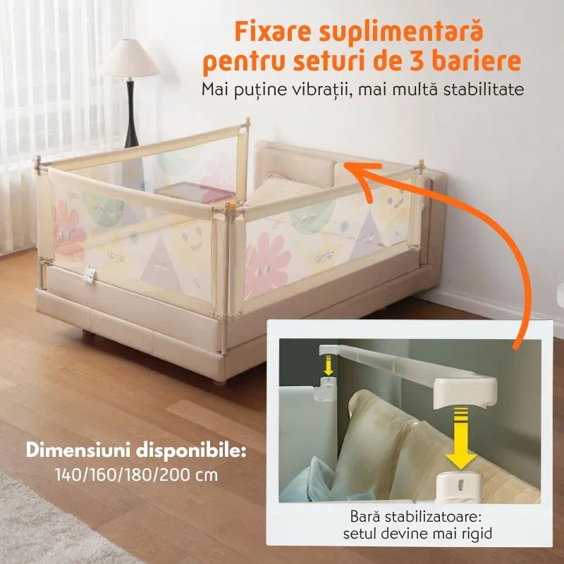 Bara stabilizatoare pentru set protectii pat Basic Empria, stabilizator ...