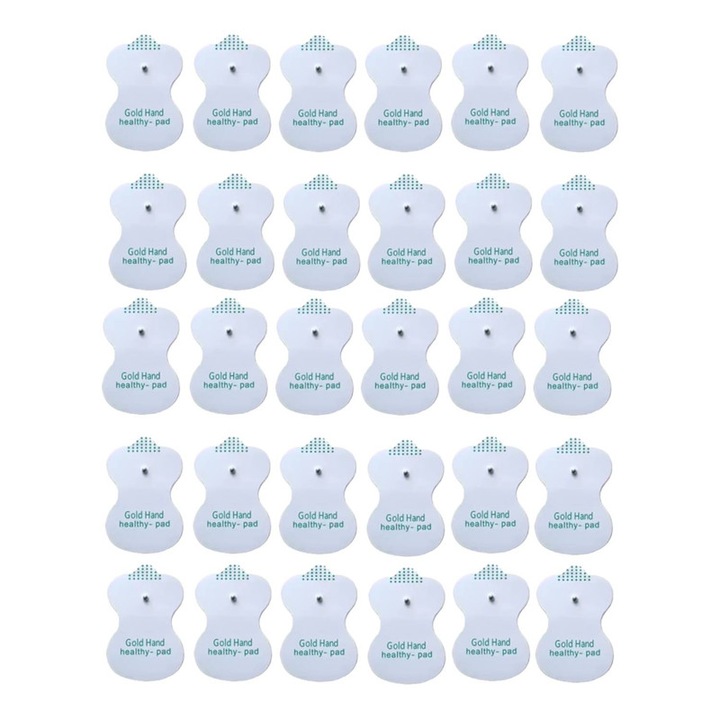 TENS elektróda párnák, akupunktúrás gél, 30 db-os készlet, digitális terápiás eszközhöz