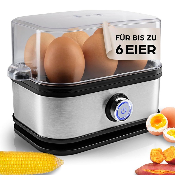 Fierbator de oua XONGSOR, capacitate 6 oua, inox, gatire rapida, control precis al temperaturii