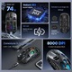 VeniSymlis® Mouse gaming wireless X3, ultra-usor 70g, senzor PAW3311, 12000 DPI, 6 butoane programabile, tri-mode (USB/2.4GHz/Bluetooth 5.1), RGB personalizabil, baterie 500mAh, incarcare USB-C, pentru PC, laptop, Mac, negru