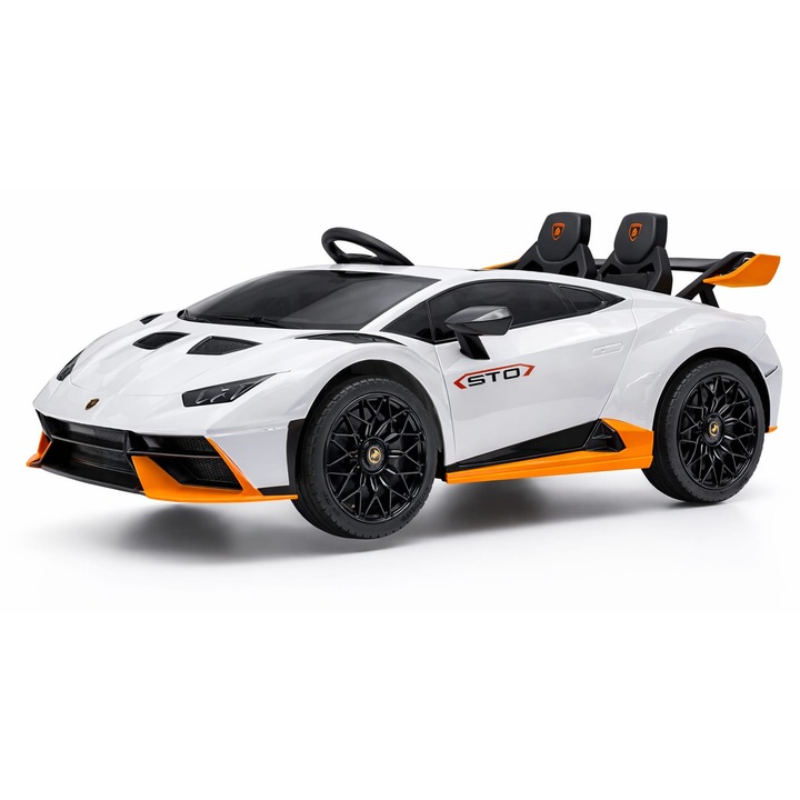 Електрическа кола LAMBORGHINI със светлини и дистанционно управление, 117x70x45 см, + 3 ГОДИНИ, Скорост 3 км/ч, Зарядно + Акумулатор 12V, 4-6ч ВРЕМЕ ЗА ЗАРЕЖДАНЕ