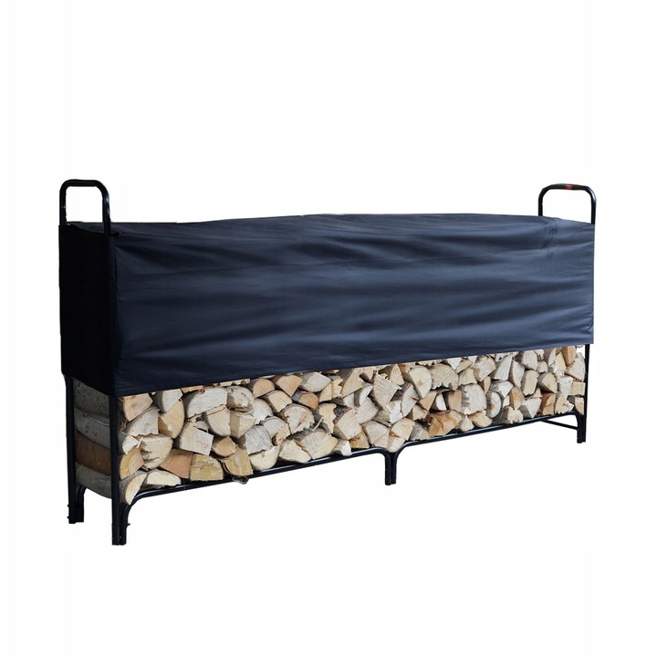 Husa suport lemne, Grindi, Silvam II, poliester negru mat, protejeaza eficient impotriva ploii si zapezii, prevazuta cu orificii laterale si snururi pentru o fixare sigura