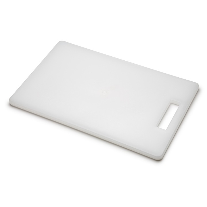 Tocator cu maner, Bora, culoare alb, dimensiuni 283x438x13hmm