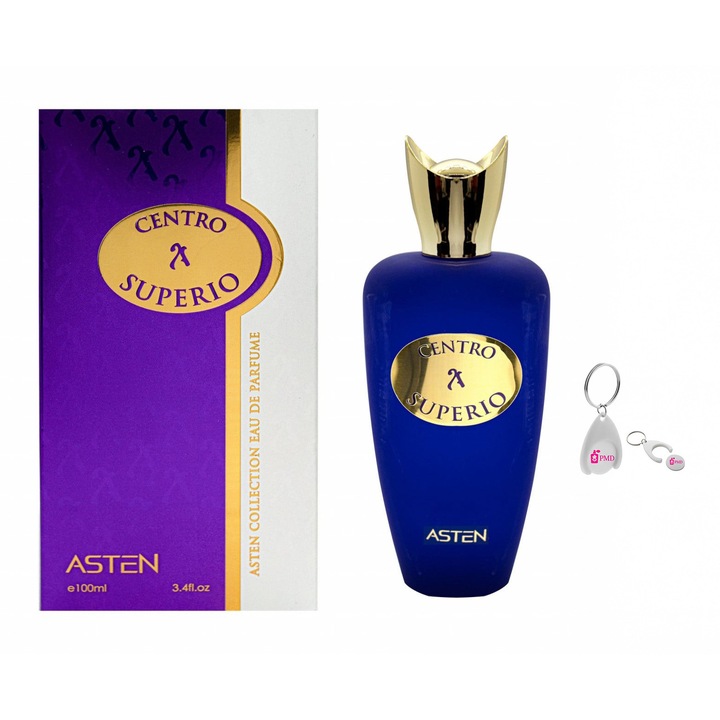 Set Apa de Parfum Centro Superior, Asten, Nőknek, 100ml személyre szabott "PMD" kulcstartóval